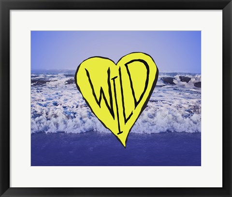 Framed Wild Heart Waves Art Print
