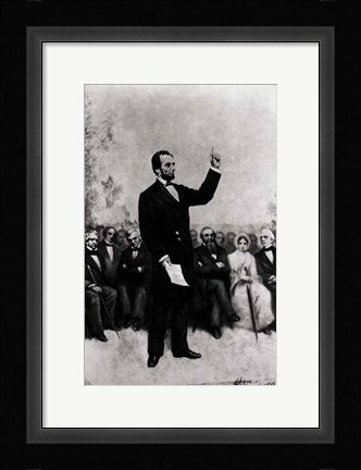 Framed Lincoln's Address at Gettysburg, 1895 Print
