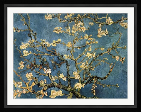 Framed Blossoming Almond Tree, Saint-Remy, c.1890 Print