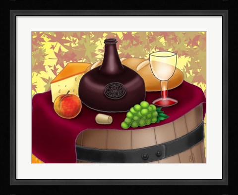 Framed Wine Time Print