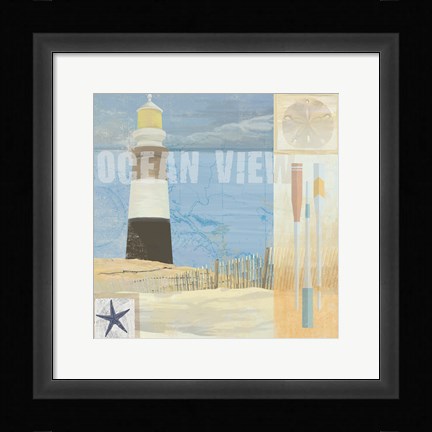 Framed Coastal Beacon 1 Print