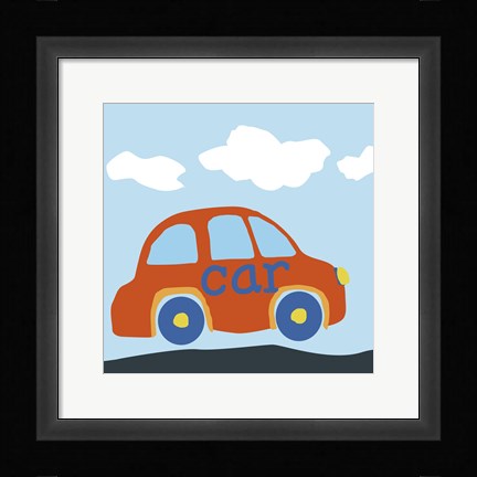 Framed Car Baba Print