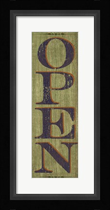 Framed Open Sign 1 Print
