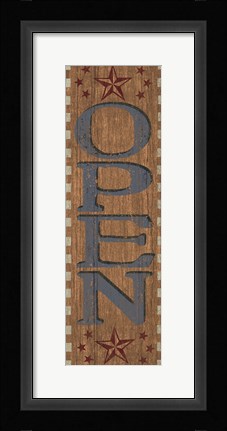Framed Open Sign 2 Print