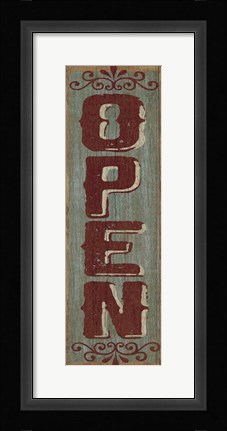 Framed Open Sign 3 Print