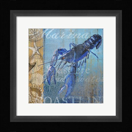 Framed Lobster and Sea Print