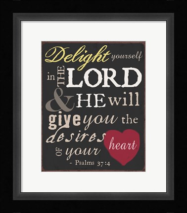 Framed Psalm Saying I Print