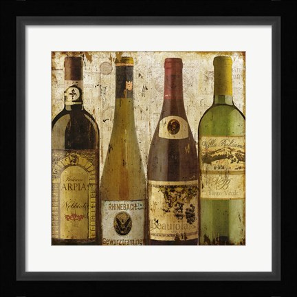 Framed Wine Samples of Europe I Print