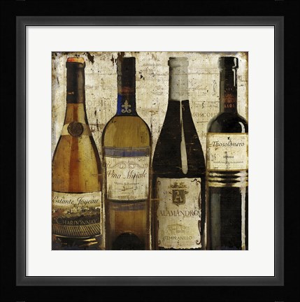 Framed Wine Samples of Europe II Print