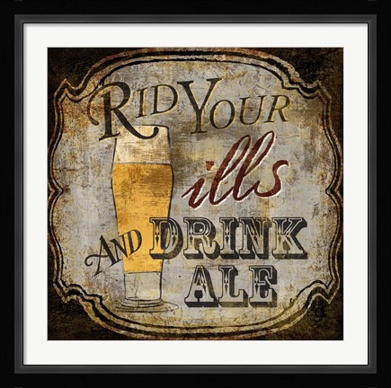 Framed Ale for the Ills Print