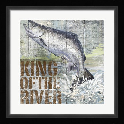 Framed Open Season King Salmon Print
