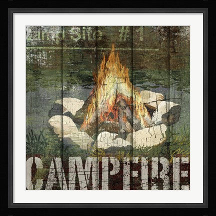 Framed Open Season Campfire Print