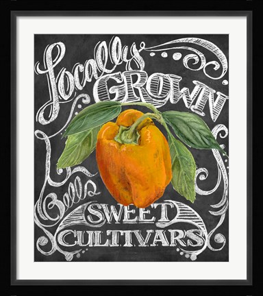 Framed Chalkboard Pepper Print