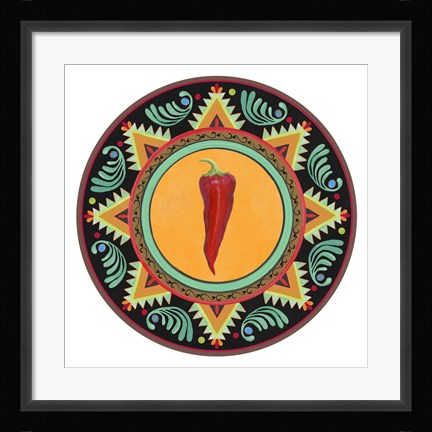Framed Talavera Tex-mex 1 Print