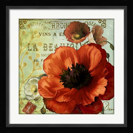 Framed Rouge From the Garden III Print