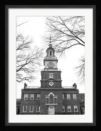 Framed Independence Hall (Center) Print