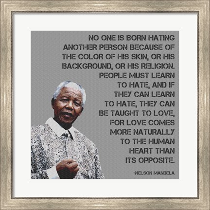 Framed No One - Nelson Mandela Quote Print