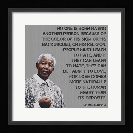 Framed No One - Nelson Mandela Quote Print