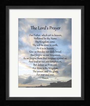 Framed Lord's Prayer - Scenic Print