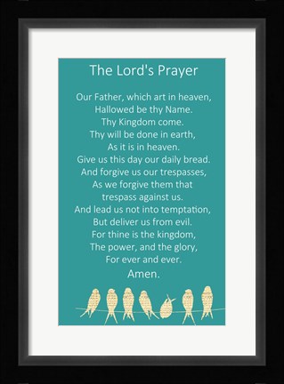 Framed Lord's Prayer Print
