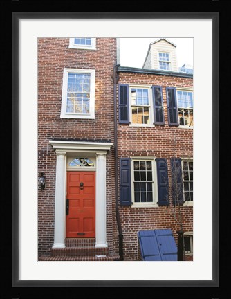 Framed Red Door, Blue Door Print