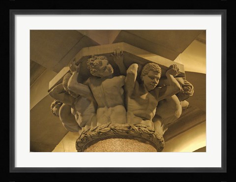 Framed City Hall Figures (Color) Print