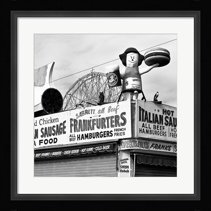 Framed Coney Island Frankfurters Print