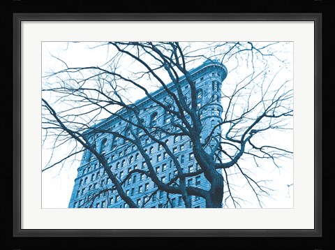 Framed Blue Flatiron Print