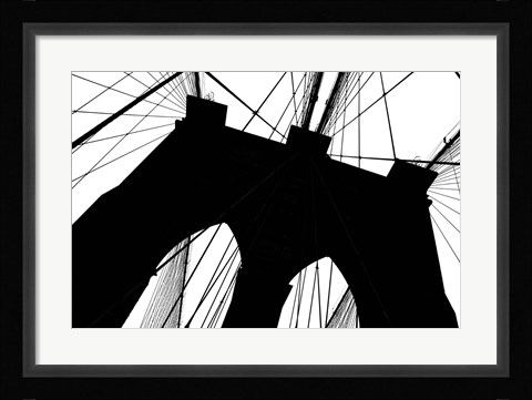 Framed Brooklyn Bridge Silhouette Print