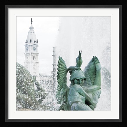 Framed Fountain (City Hall) Print