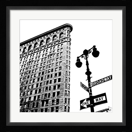 Framed Flatiron (detail) Print