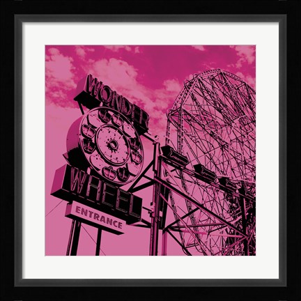 Framed Cotton Candy Wonder Wheel Print