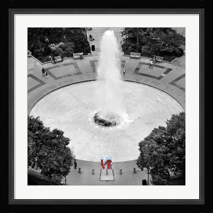 Framed Love from Above (b/w) Print