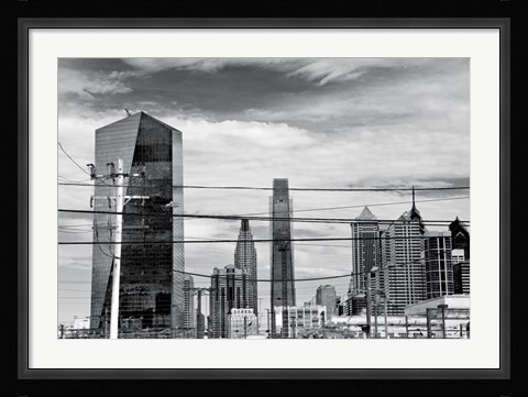 Framed Industrial Skyline (b/w) Print