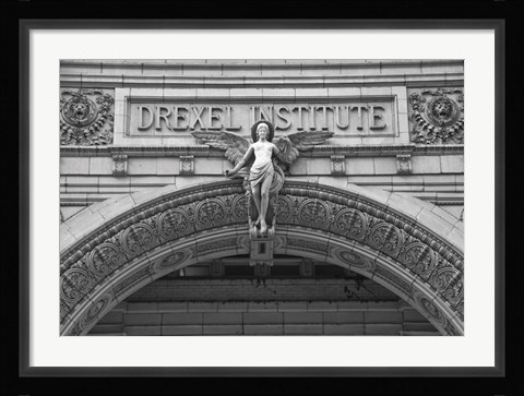 Framed Drexel Angel (b/w) Print