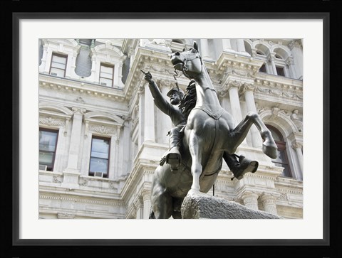 Framed Horse and Rider Print