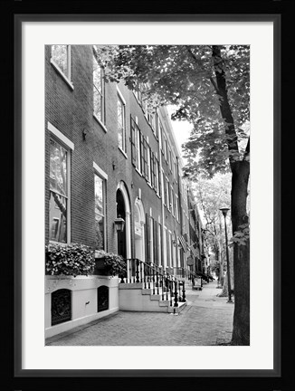 Framed Delancy Street (vertical) (b/w) Print