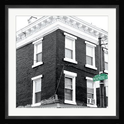 Framed Montrose Street (b/w) Print