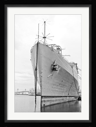 Framed Naval Ship (b/w) Print