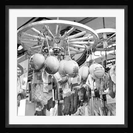 Framed Cheese Shop (b/w) Print