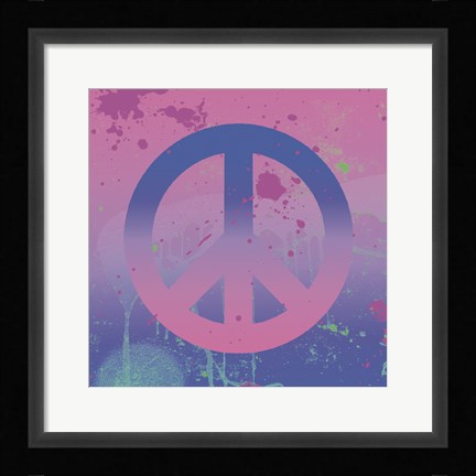Framed Psychedelic Peace Print