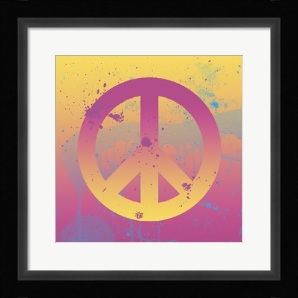 Framed Far-out Peace Print