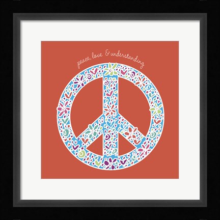 Framed Peace, Love, and Understanding Print