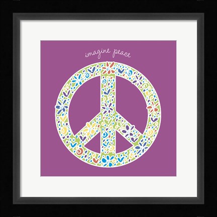 Framed Imagine Peace Print