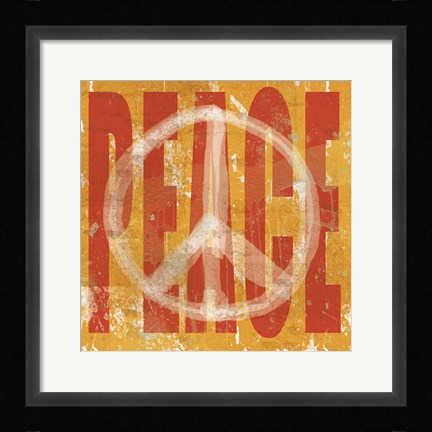 Framed Think Peace Print