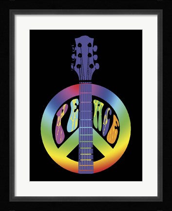 Framed Peace Sign Print