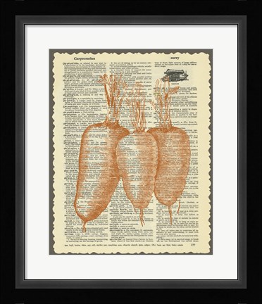 Framed Carrots Print