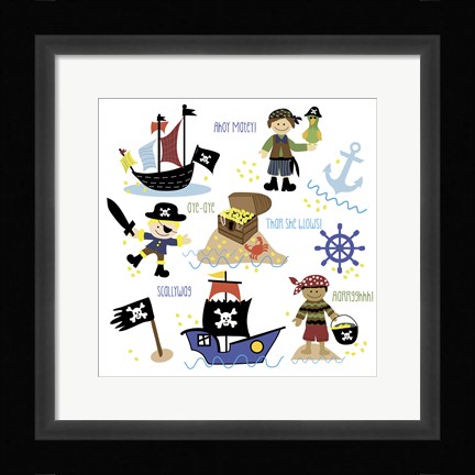 Framed Pirates &amp; Ships Print