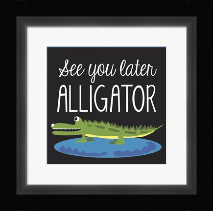 Framed Alligator Print