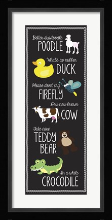 Framed Rhymes I Print